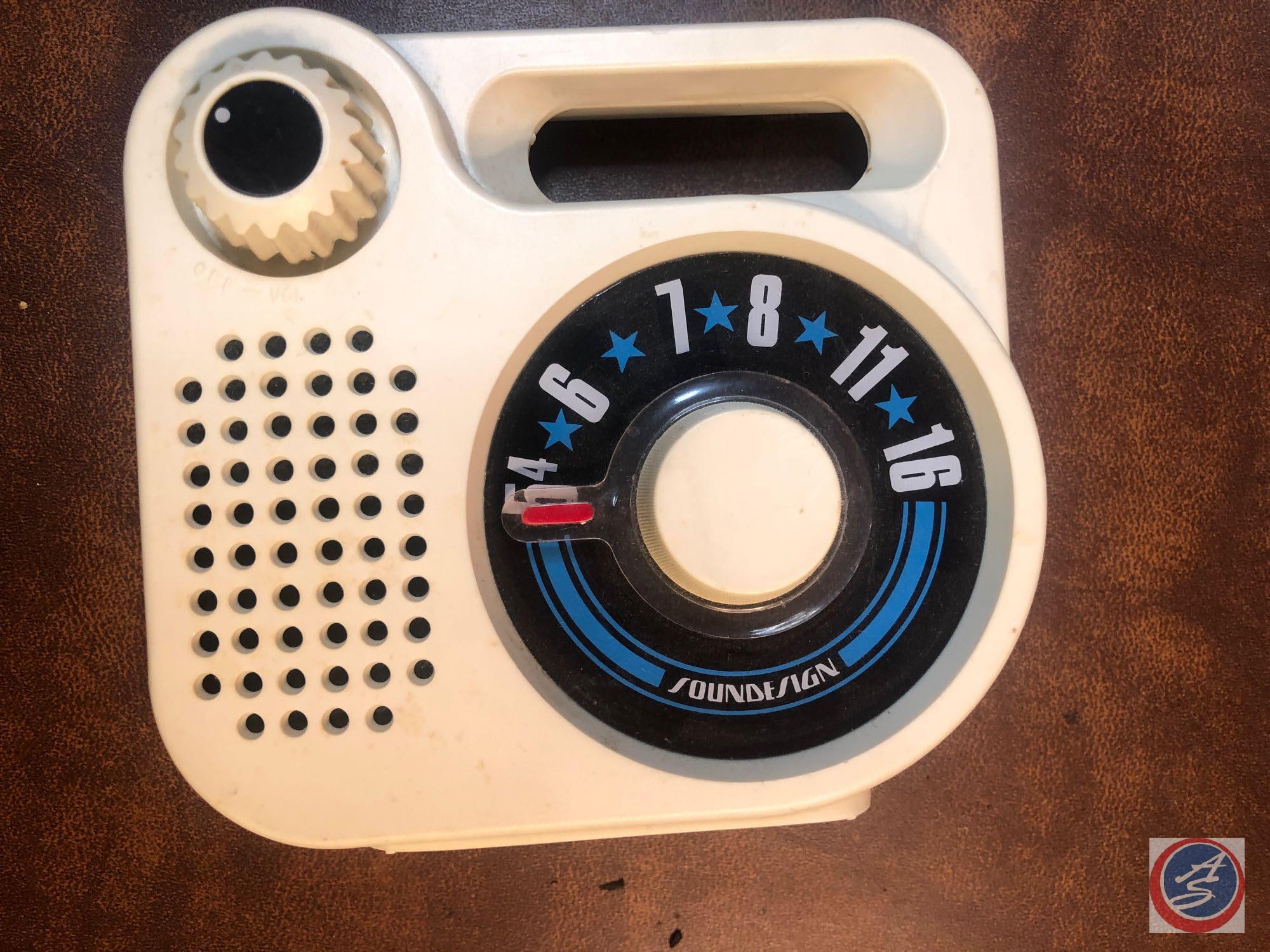 General Electric Portable AM/FM Radio Model No. 7-280A, Soundesign Hand Held Radio Model No. 1222D,