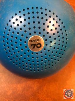 Panasonic Vintage Sphere Radio Blue Model No. R-70, (2) McDonald's Batman Mugs, Realistic AM/FM