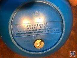 Panasonic Vintage Sphere Radio Blue Model No. R-70, (2) McDonald's Batman Mugs, Realistic AM/FM