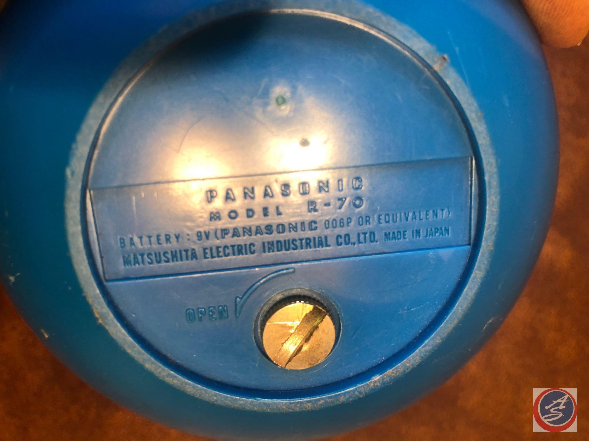 Panasonic Vintage Sphere Radio Blue Model No. R-70, (2) McDonald's Batman Mugs, Realistic AM/FM