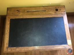 Antique Counter Top Six Drawer Spool Cabinet Measuring 30" X 22" X 14"
