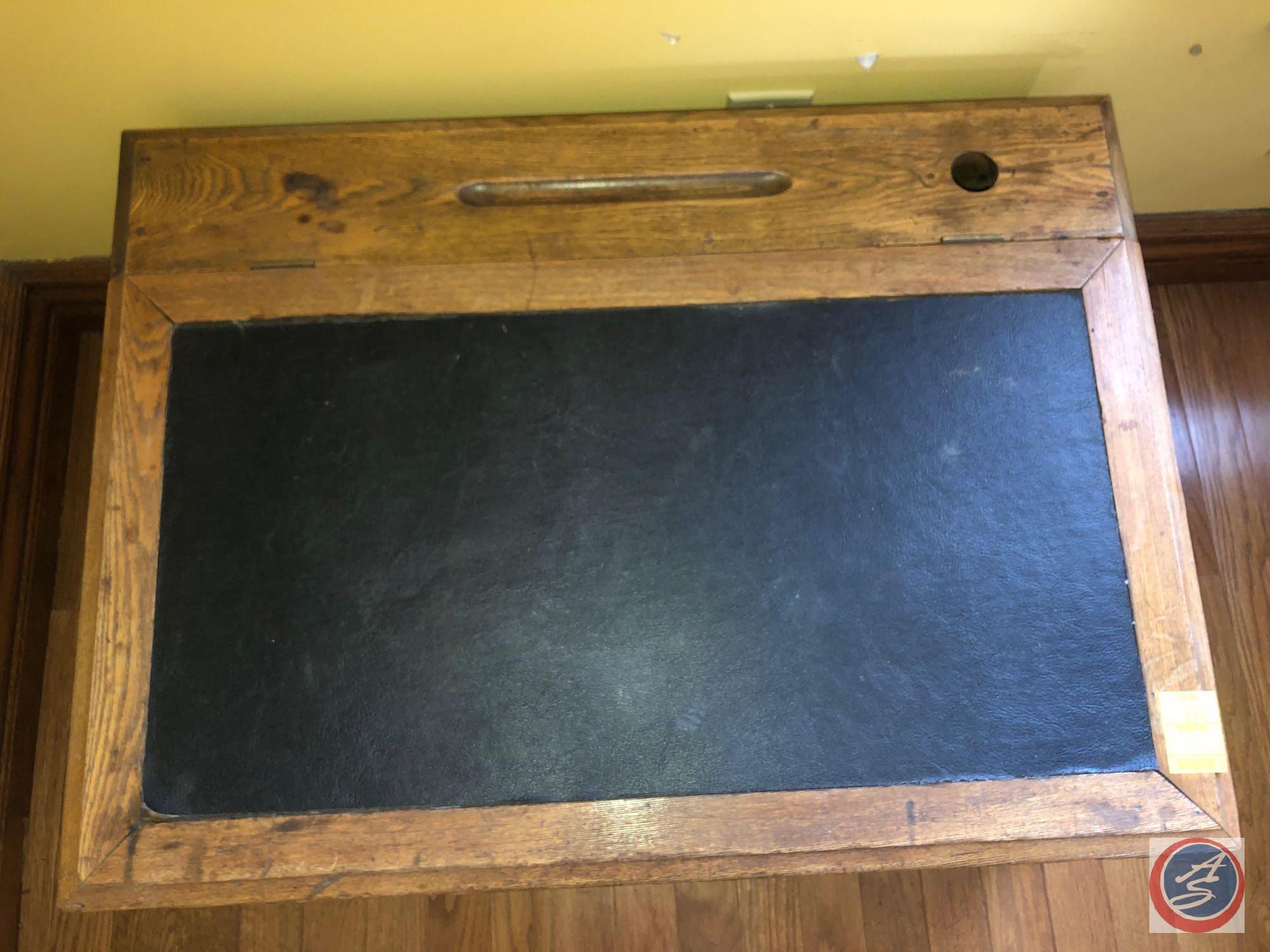 Antique Counter Top Six Drawer Spool Cabinet Measuring 30" X 22" X 14"