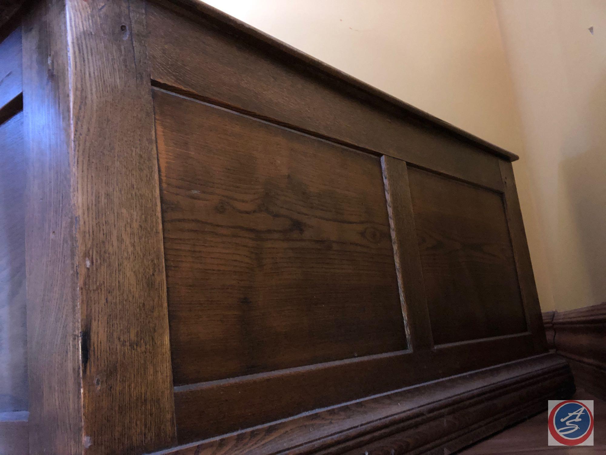 Antique Counter Top Six Drawer Spool Cabinet Measuring 30" X 22" X 14"