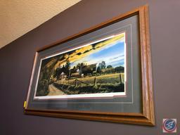 Doug Knutson Framed Print Titled Before The Storm Marked 475/850 Measuring 43" X 24"