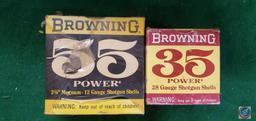 Browning 55 12 ga shotgun shells, Browning 25 28 ga shells