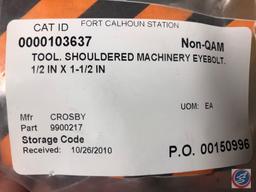 (31) Crosby1/2" X 1 1/2 in. Shouldered Machinery Eyebolt Forged