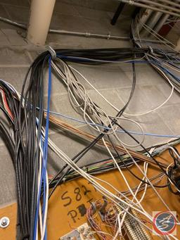 Assorted Sections of Wiring and Phone System Cables {{BUYER MUST REMOVE}}