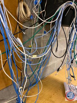 Assorted Sections of Wiring and Phone System Cables {{BUYER MUST REMOVE}}