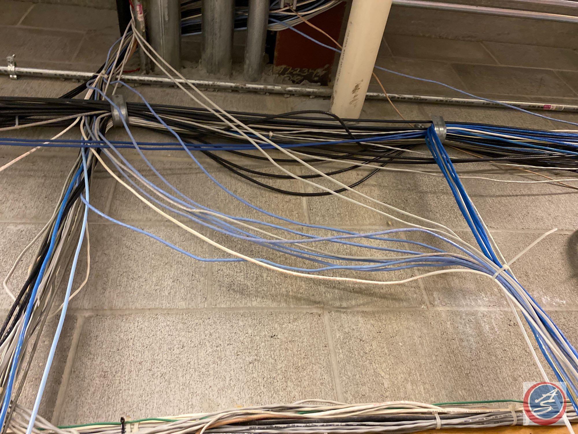 Assorted Sections of Wiring and Phone System Cables {{BUYER MUST REMOVE}}