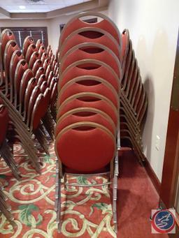 {{8X$Bid}} Falcon Polyurethane Foam Dining Chairs with Handle Backs 34" Tall (8)