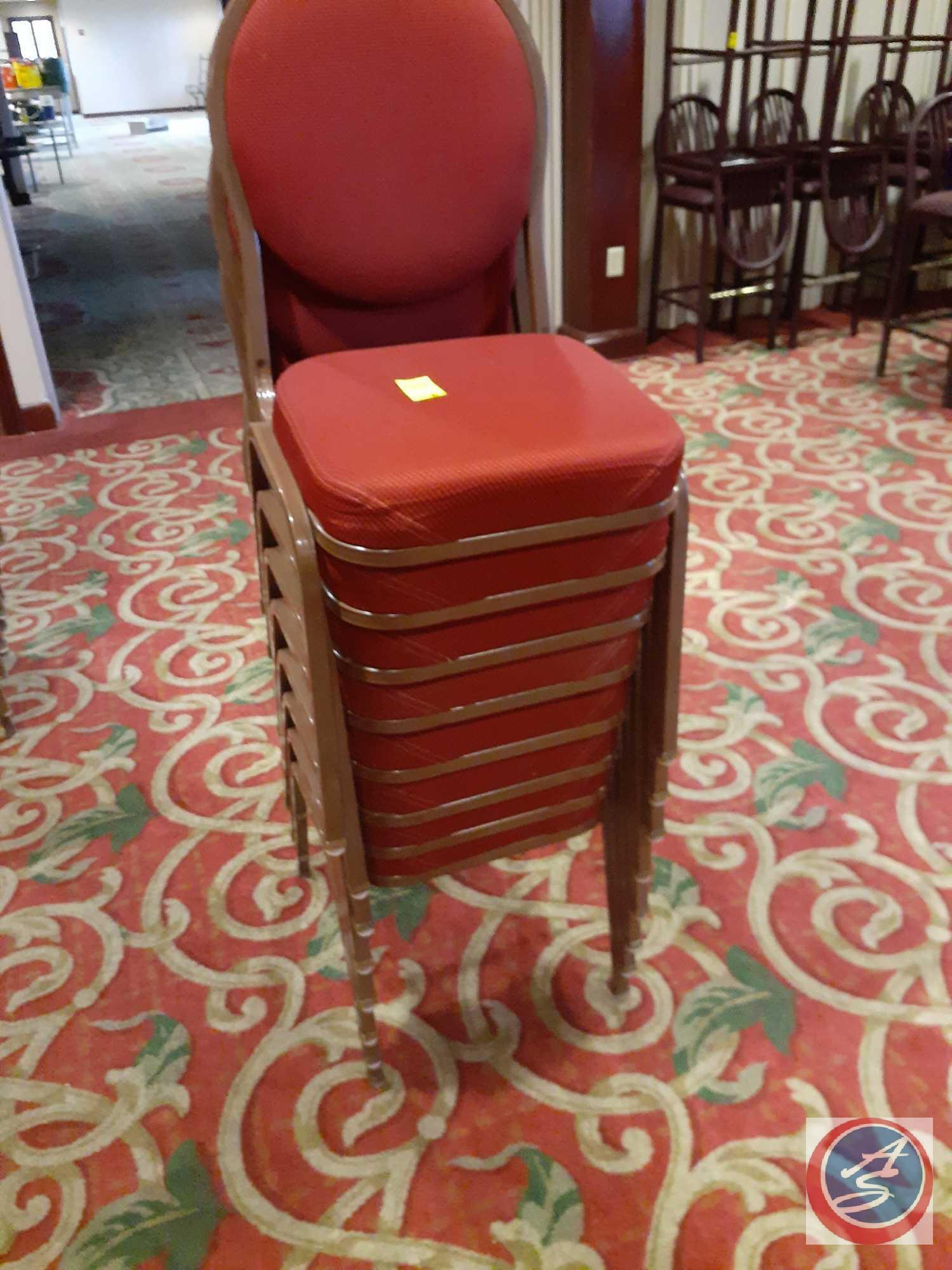 {{8X$Bid}} Falcon Polyurethane Foam Dining Chairs 34" Tall (8)