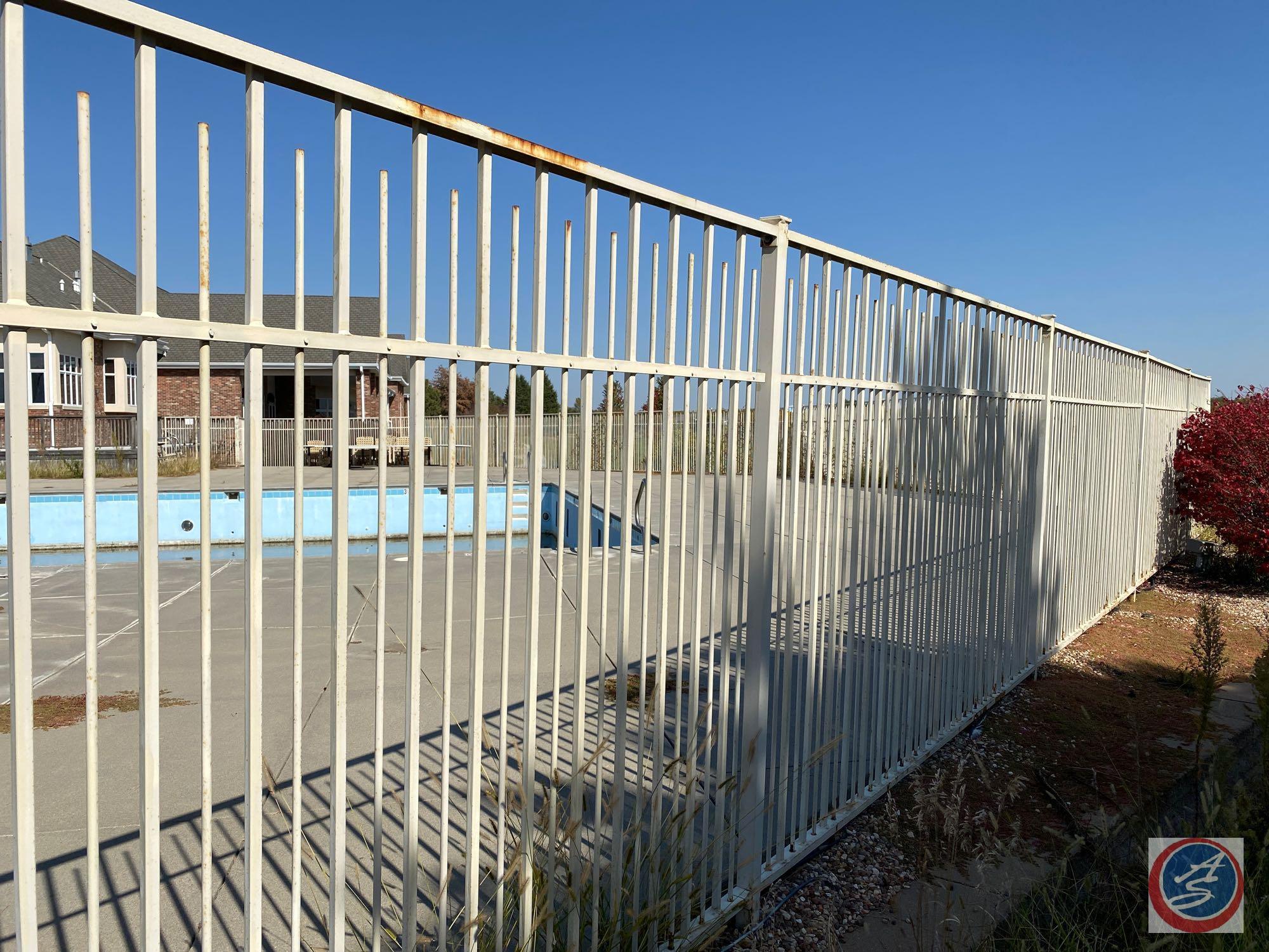 {{40X$Bid}} Pool Fencing Sections with Two Locking Gates (Each Panel is Approximately 200lbs.)