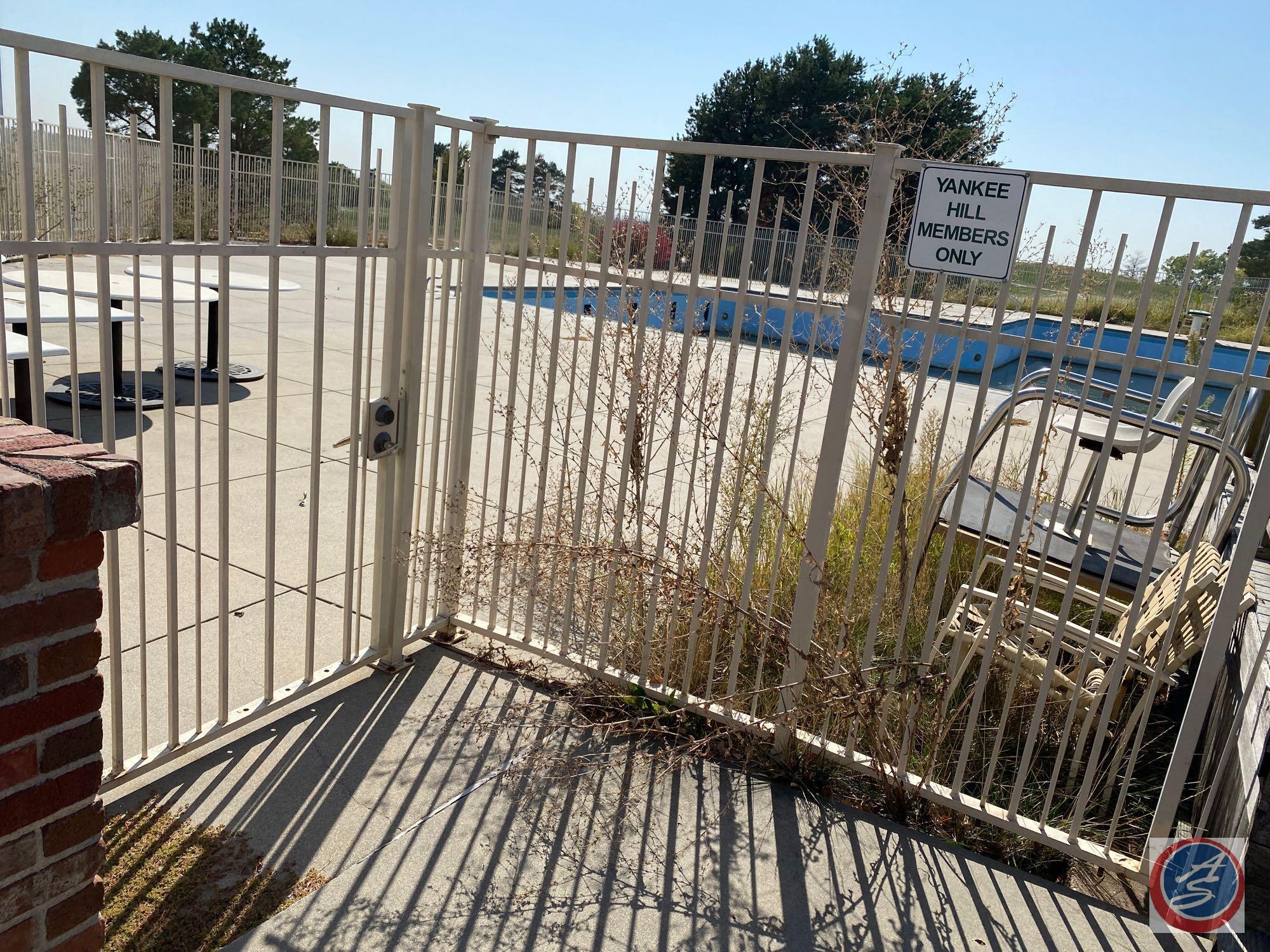 {{40X$Bid}} Pool Fencing Sections with Two Locking Gates (Each Panel is Approximately 200lbs.)