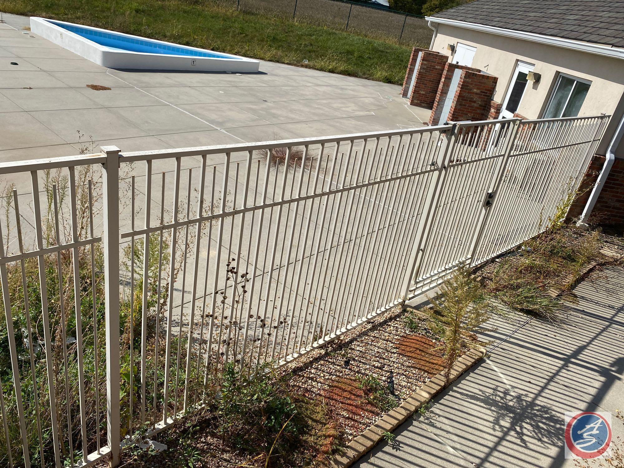 {{40X$Bid}} Pool Fencing Sections with Two Locking Gates (Each Panel is Approximately 200lbs.)