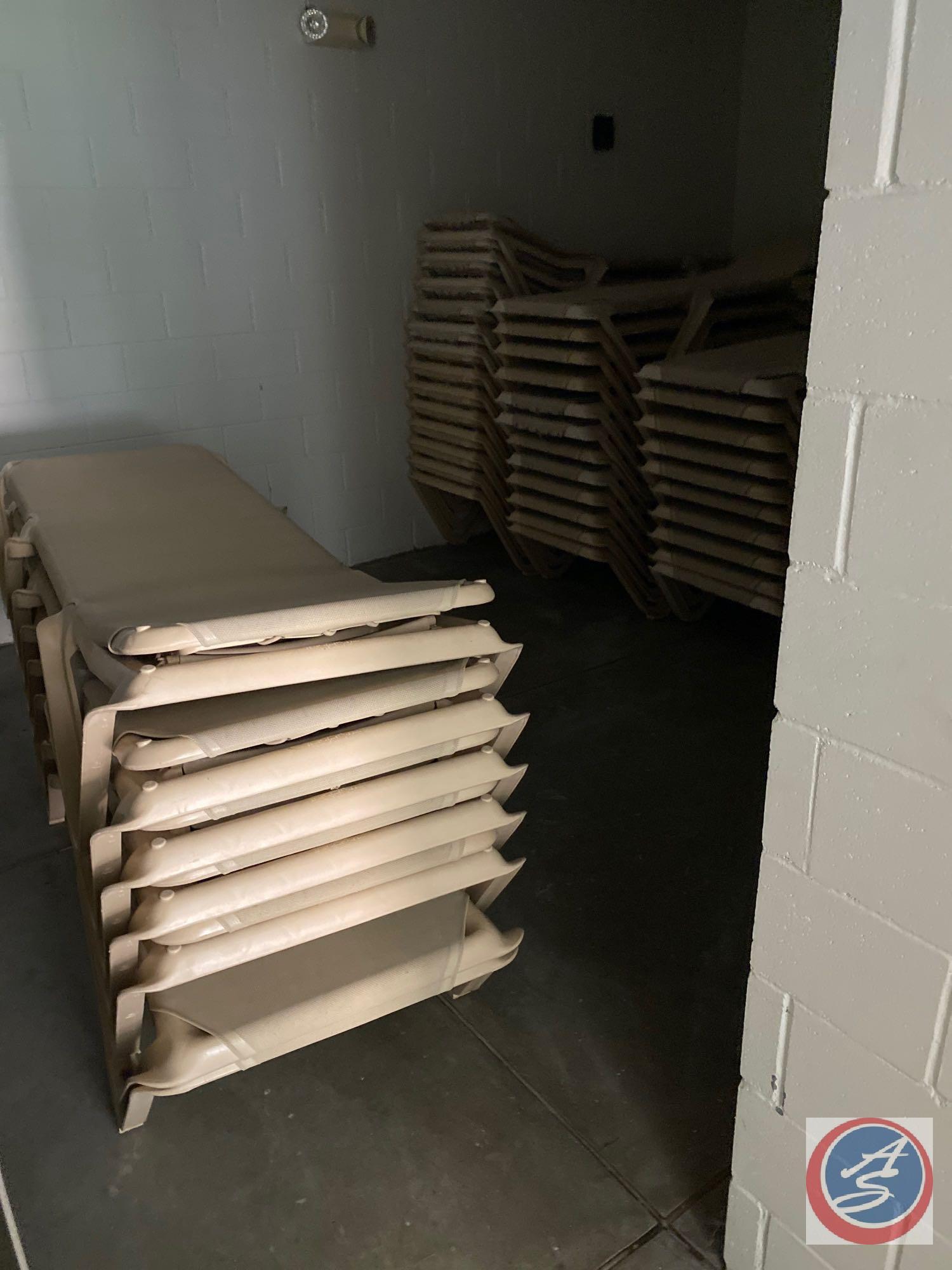 {{10x$bid}} (10) Patio Lounge Chairs This lot is first come first serve to choose your ten chairs.