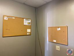 Five Drawer Office Desk Measuring 60'' X 30'' X 29'' and (2) Bulletin Boards