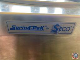 Spring-Pak by Seco Four Section Dish Dispenser, Heated Dish, and Mobile Dish Cart model No.