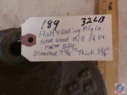 Flint 7 Walling Mfg Co Star wood mill 12 ft Part # B24 Diameter 7 5/8 Thick 3 3/4"... 32 lbs