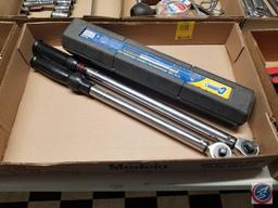 3/8'' Drive Micrometer Torque Wrench Set, (2)1/2 inch drive Torque Wrenches, boxed End Wrenches and