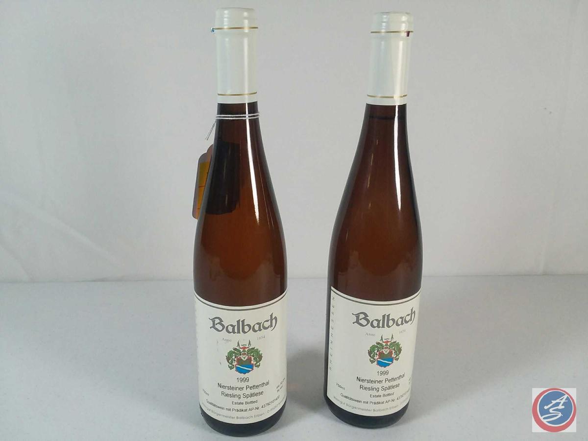 {{2$BID}} 1999 Balbach...Niersteiner Pettenthal...Riesling Spatlese Wine