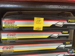 (6) FVP Air Filters P9223, P6902, P6213, P9737, P2725, P9634