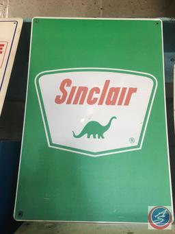 (3) Metal Signs Sinclair, WIX Filters, Notice