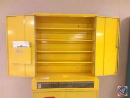 Vintage Brake Center Metal locking... Cabinet With Key, it has parts in the drawers.32X13X44.5