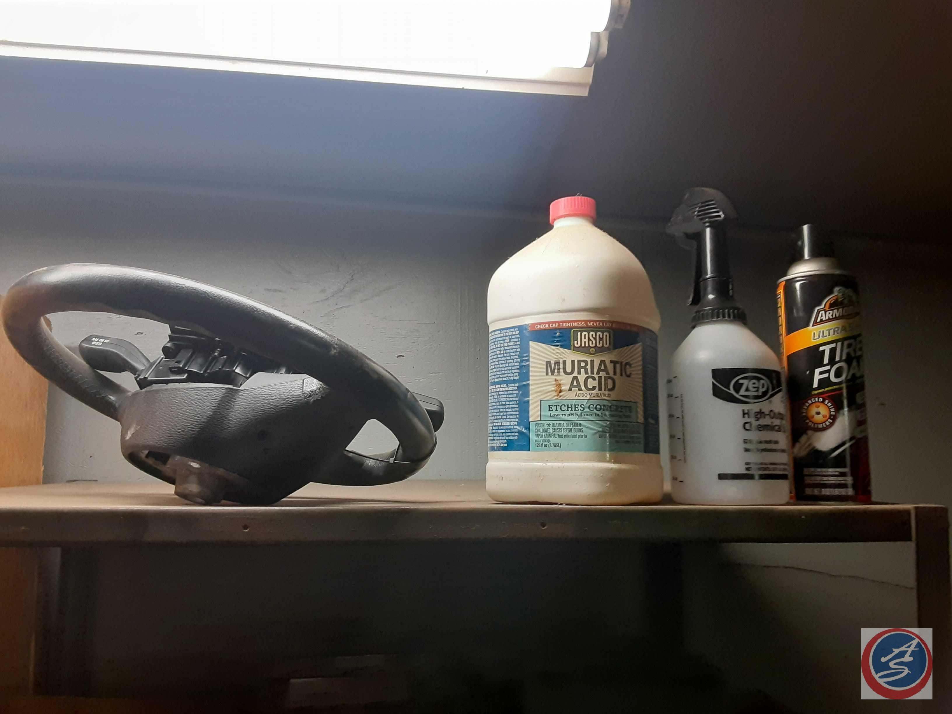 Muratic acid, Firestop sealant, Miscellaneous car parts....(NO SHIPPING)