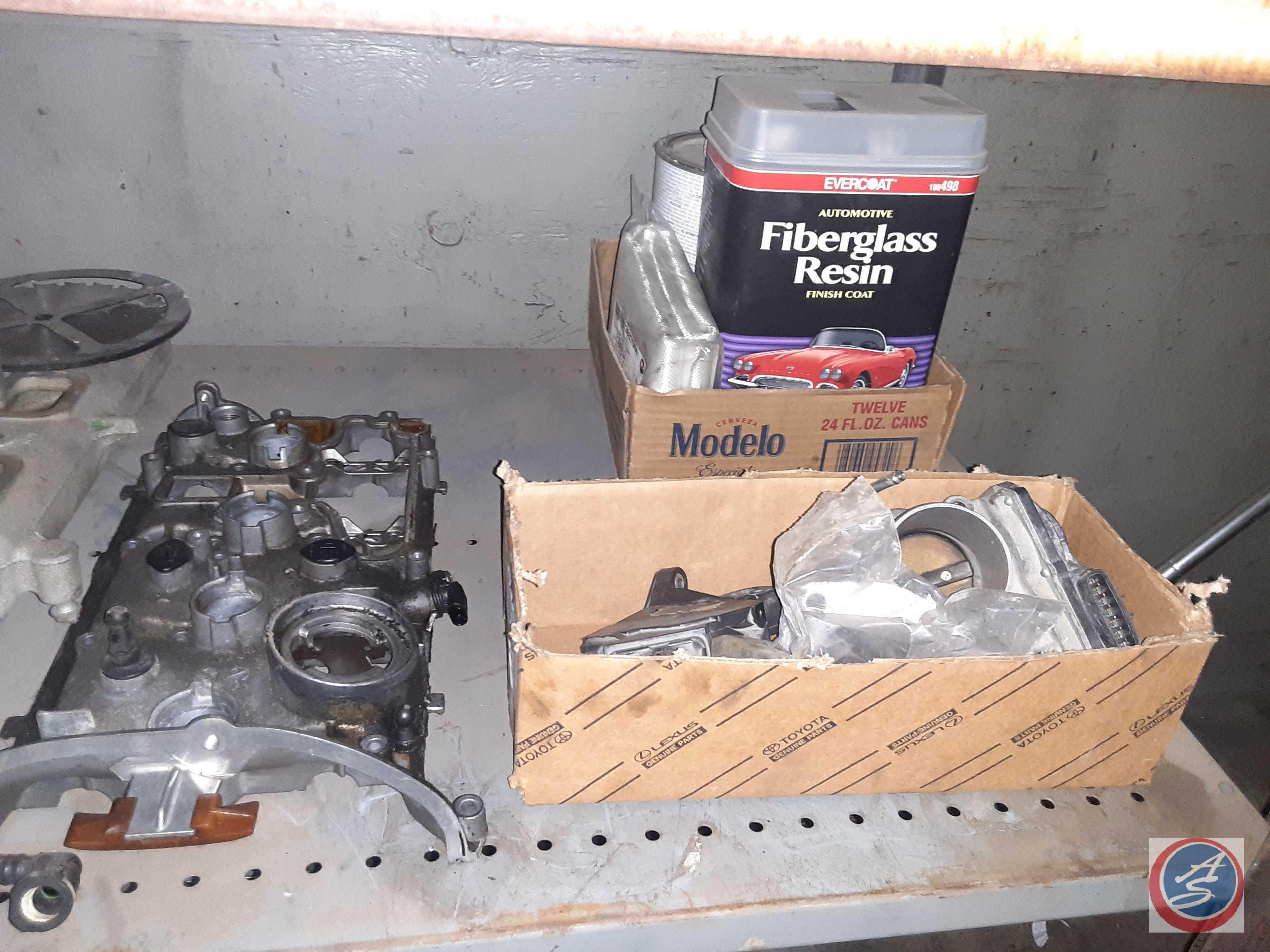 Muratic acid, Firestop sealant, Miscellaneous car parts....(NO SHIPPING)