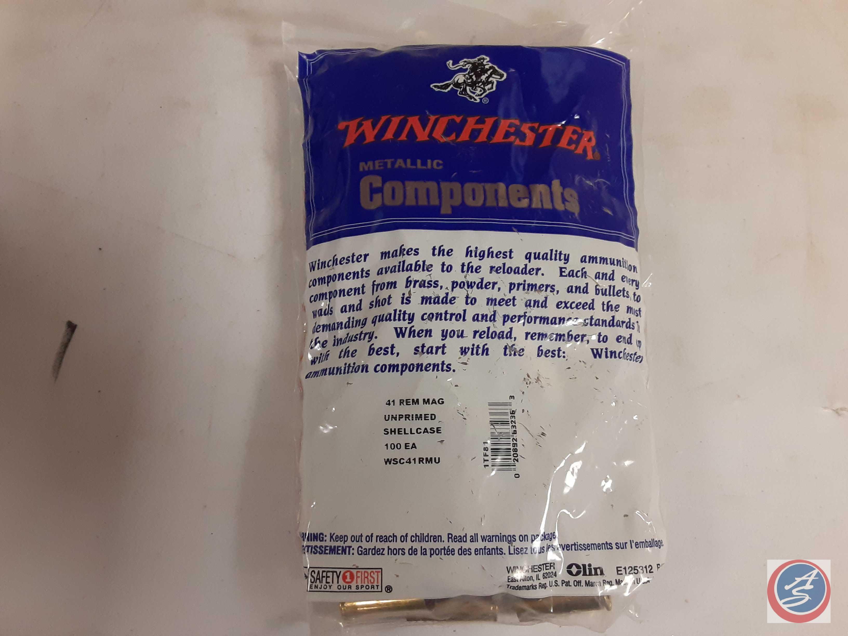 (100) 41 rem mag new un Primed empty brass (50) 300 H&H Mag un primed empty brass (100) 7mm REM mag
