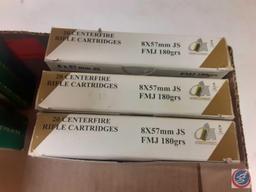 Assorted ammunition (60) rounds of Centerfire 8x57 mm, (20) round of Hornady 444 Merlin, (60) rounds