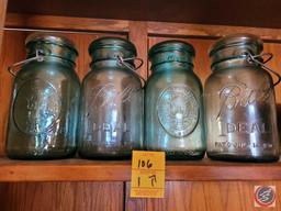 Set of four vintage Ball Mason jars....
