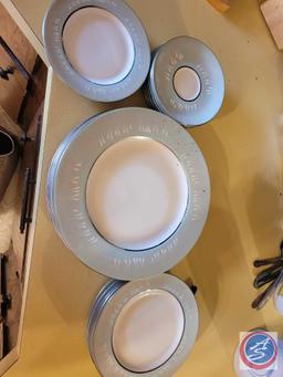 Nancy Prentiss Fine China. Set includes tea cups, tea plates, salad plates, sandwich plates, and