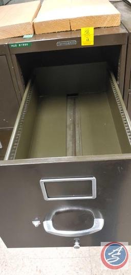 (2) 4 Drawer metal file cabinet and 6 drawer draft cabinet
