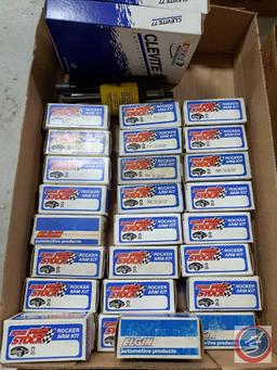 (22) Rocker Arm Kits, Clevite 77 Engine Bearings, Spark Plugs, Engine Rocker Arms.