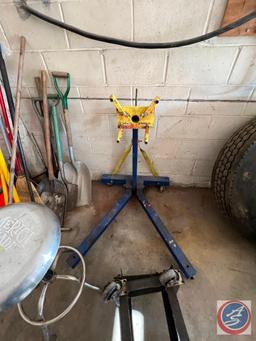 Engine Stand, (2) rolling engine carts, Aluminum Shop stool