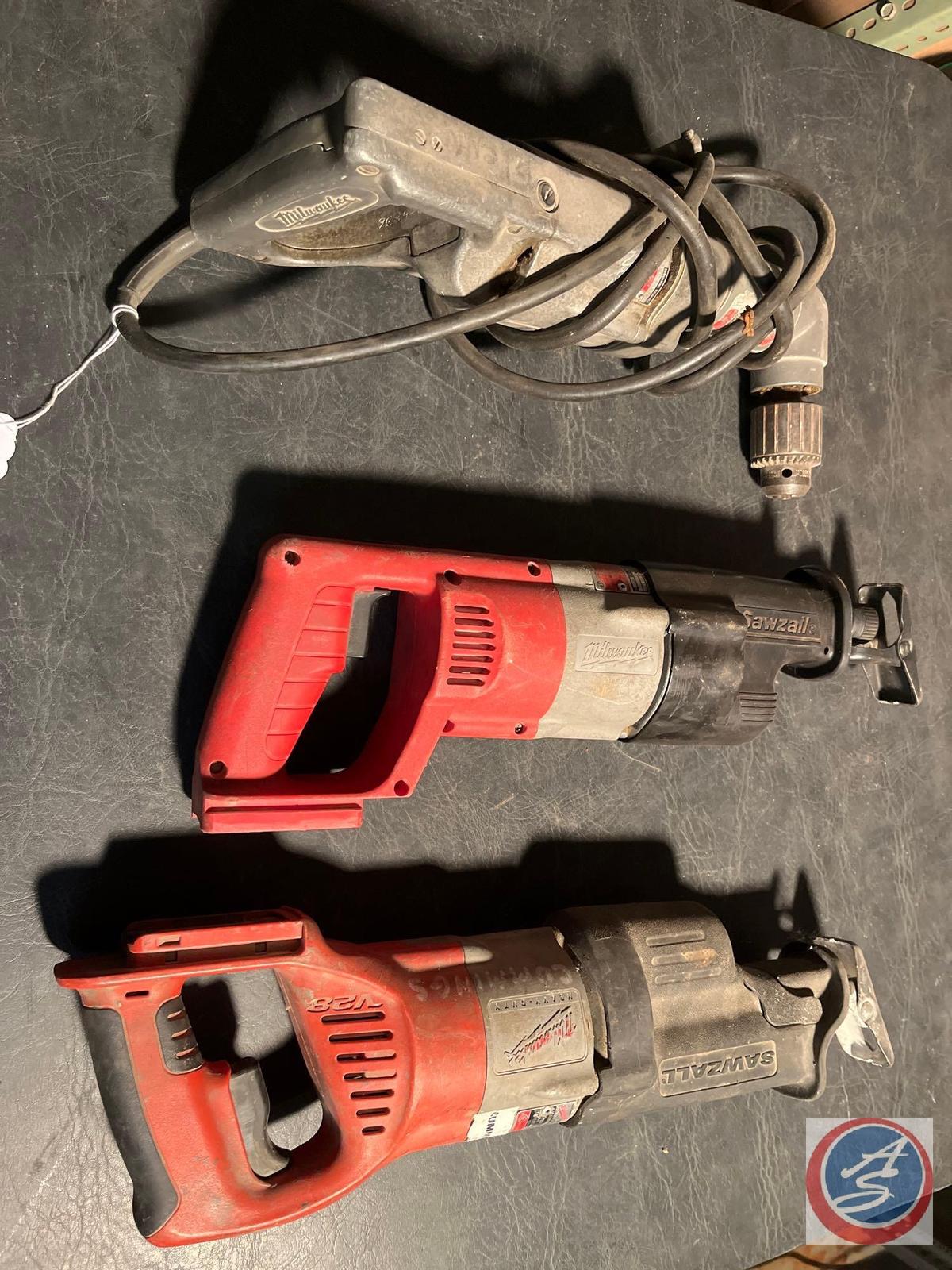 Milwaukee cordless V28 Sawzall heavy duty no battery, Milwaukee...cordless V18 Sawzall no battery,