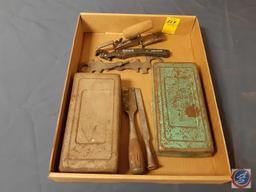 (2) Vintage Roper Whitney Metal Tool No. 5 (missing punches), Craftsman Clench Wrench, M-6 Combo