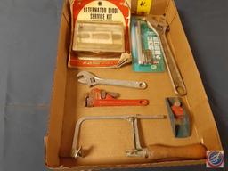 Crescent Wrenches, Pipe Wrench, Coping Saw, Drill Bit Set, Utility Knife, Tap & Die, Air Couplers ,