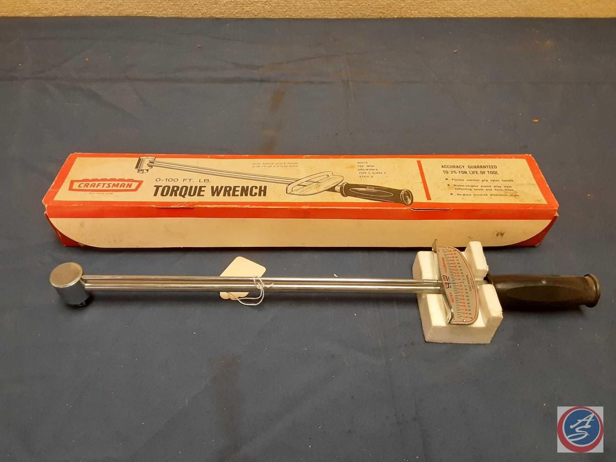 Vintage Craftsman Torque Wrench 0-100 ft.lbs. (in original packaging)