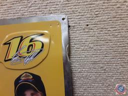 Nascar Racing Embossed Garage Sign 2004 Roush Racing Penzoil Team - 15in. x 15in.