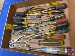 Assortment of Screwdrivers, Assortment of Pliers, Chisels