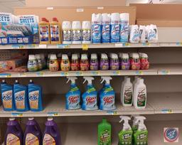 Variety of household cleaners and air fresheners
