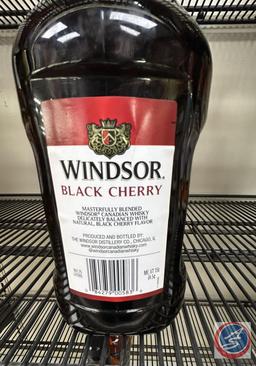 (3) Windsor black cherry Canadian whisky (times the money)