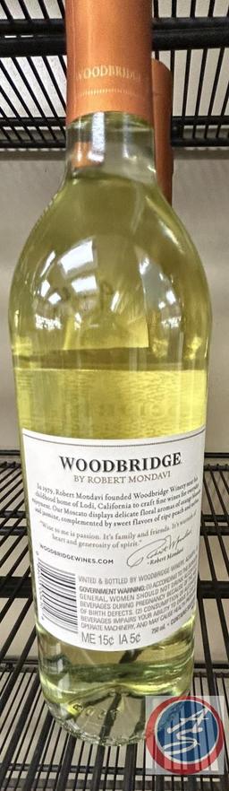 (3) Woodbridge Mondavi white moscato (times the money)