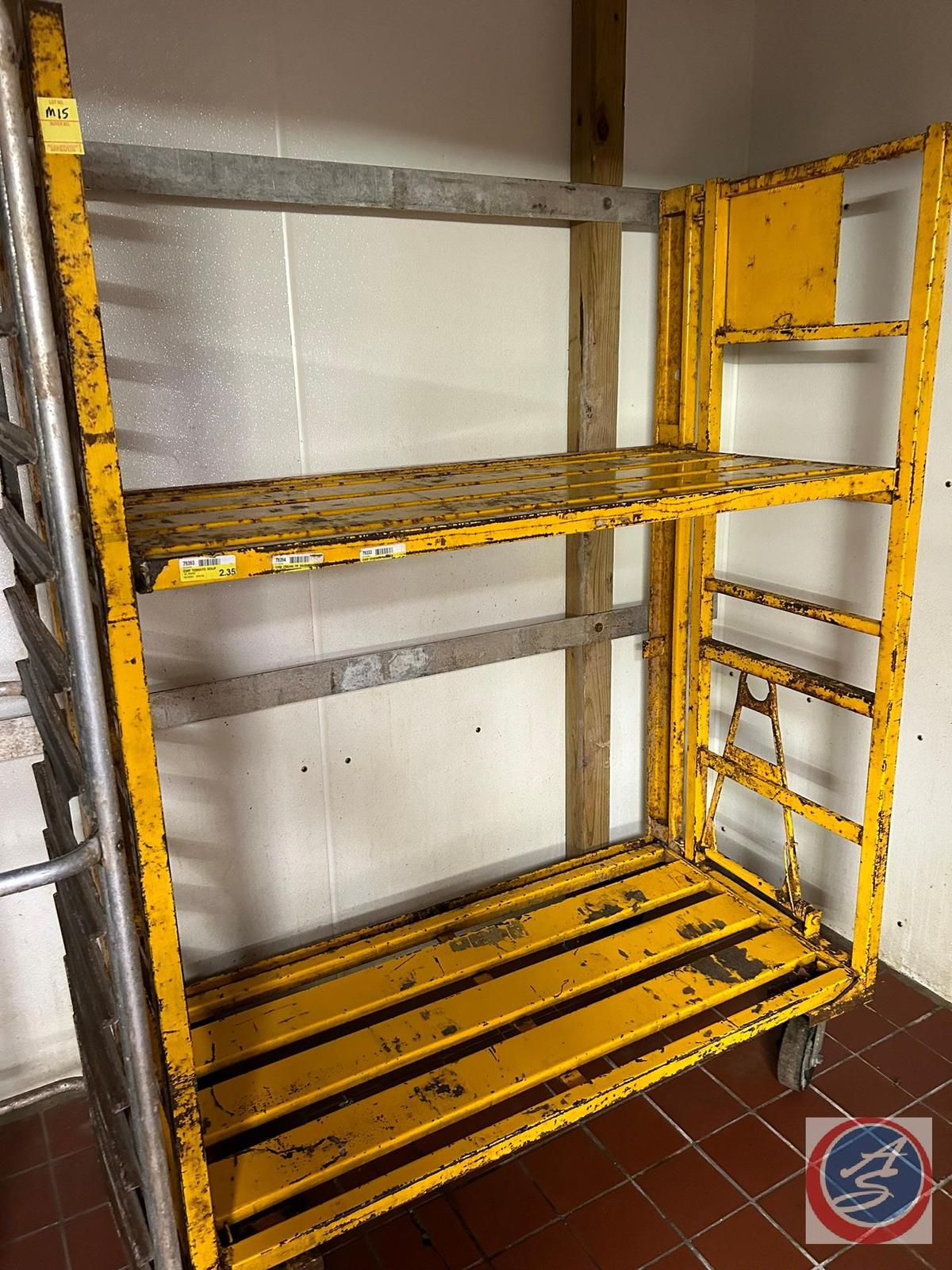 6 ft rolling steel rack 57 x 28