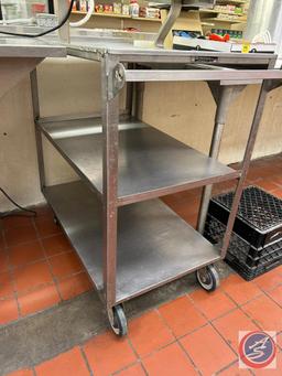 Steel rolling cart 37 x 38 x 21 1/2