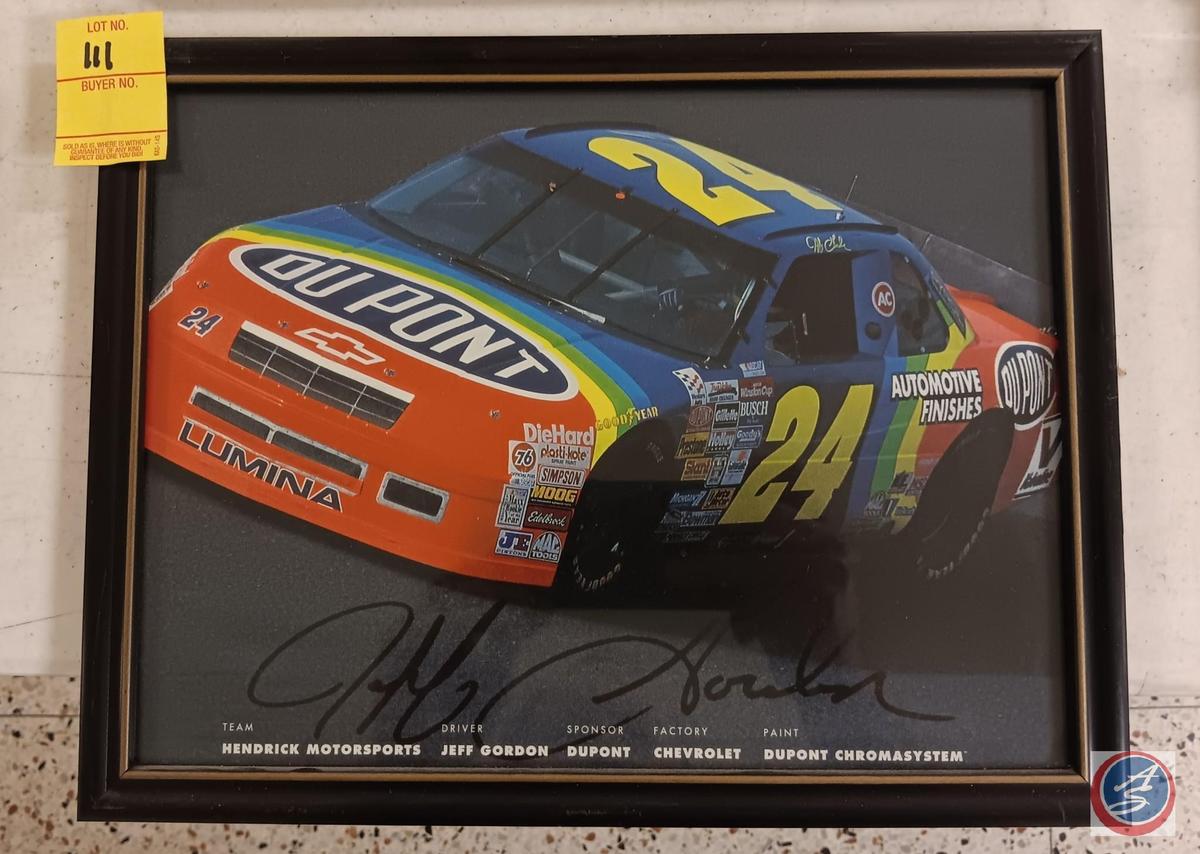 Jeff Gordon signature print poster in frame
