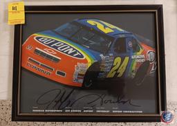 Jeff Gordon signature print poster in frame