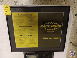 Racing memorabilia in frames